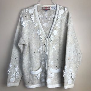 Hand Knit Cardigan Bay Vineyard Button Cardigan